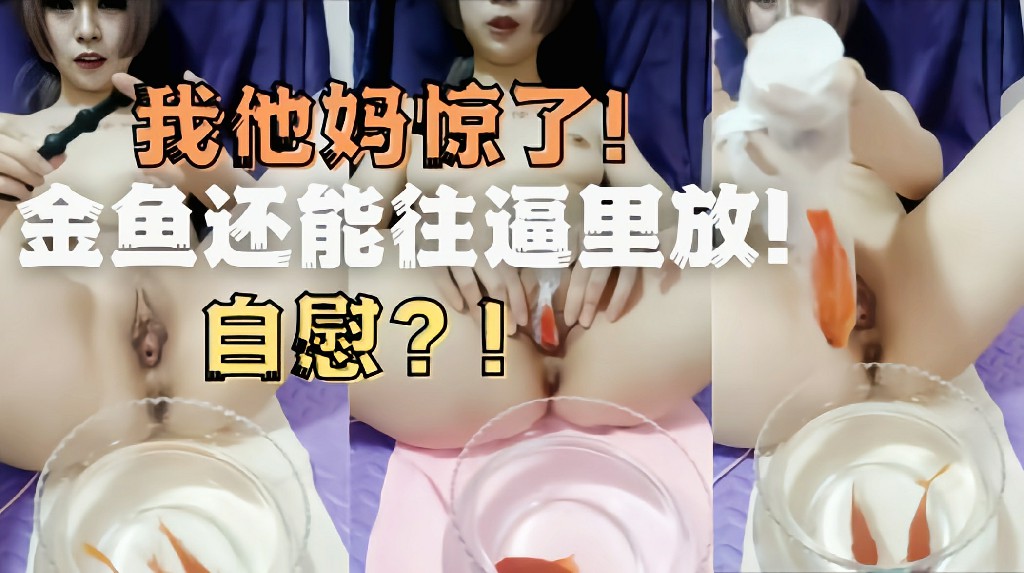 骚货剃光阴毛拿金鱼自慰!我他妈惊了 反差婊