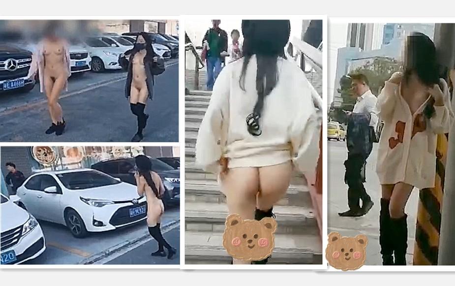 FSS2】双人街头露出 毛衣人前露出 小区楼道发情脱衣裸奔