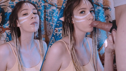 推荐--可爱的辫子女孩精灵吸吮我多汁的鸡巴