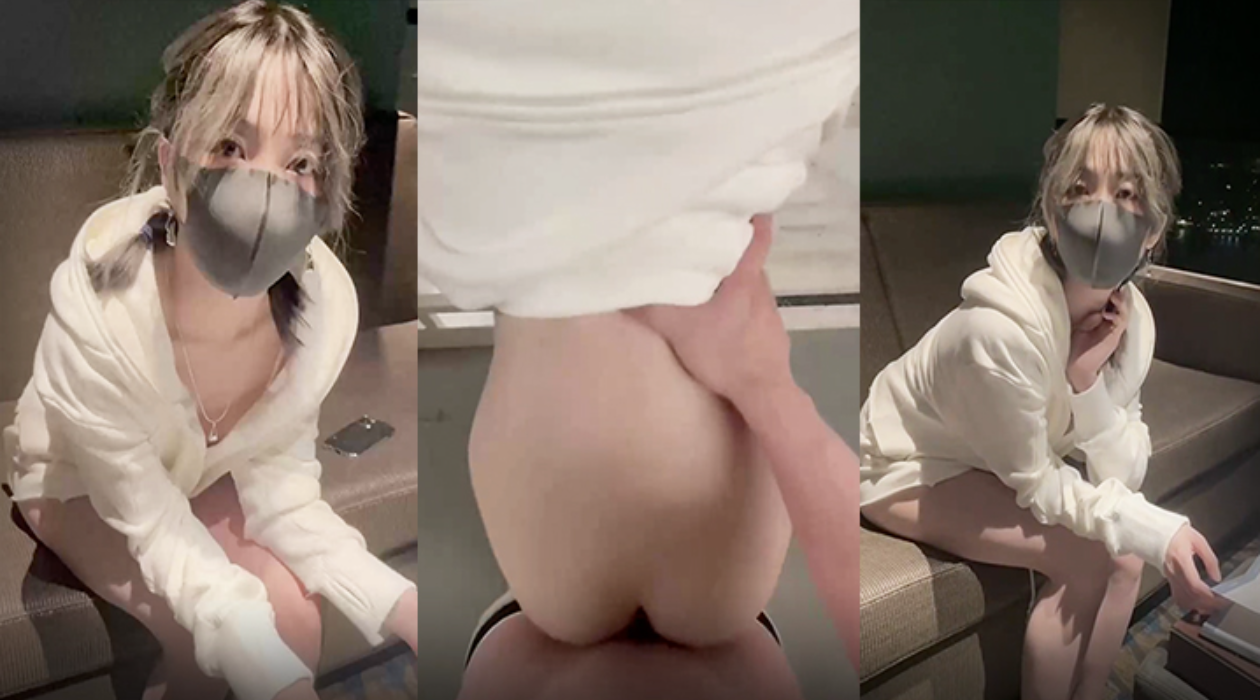 【情侣野战】在公共场合女友不停的用肢体撩我，然后把我带到没人的楼道说着没人可以做爱，于是就在楼道开始了野战