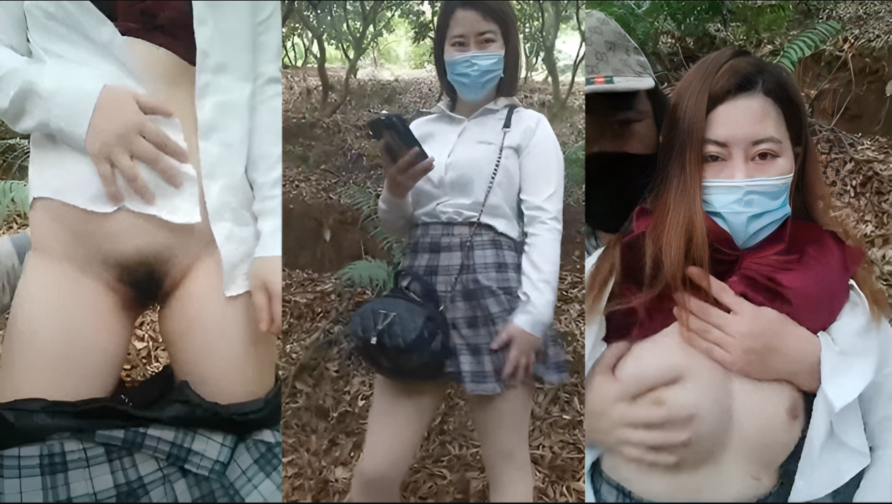 【粉灯小王子】块约个人妻野战，大胸又白又挺，小山坡下无人好办事，脱下JK抠穴后入，紧张刺激