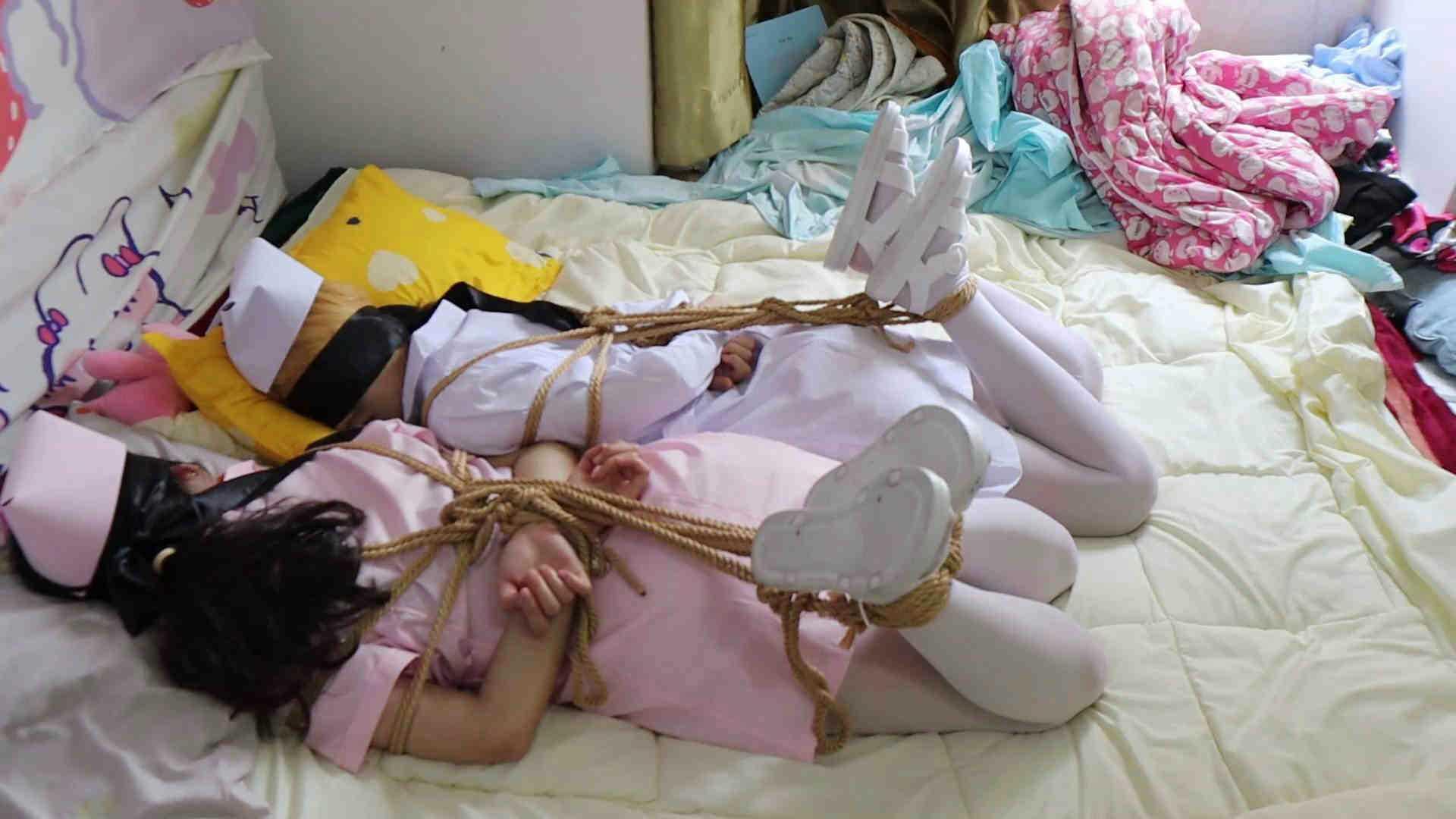 ②荷仙少女 护士白丝少女之间的姐妹情