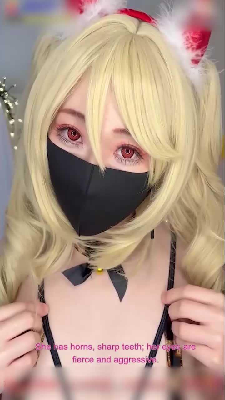 柚子猫 Yuzukitty 金发可爱妹子 与年兽足交祈福