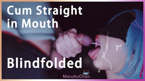 小妹妹cosplay雷姆被绑眼罩下逼着深喉咙口交，伸着舌头张着嘴吧精液直射吞下