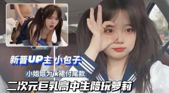【新晋二次元UP主小包子】巨乳学生妹，陪玩付JK尾款