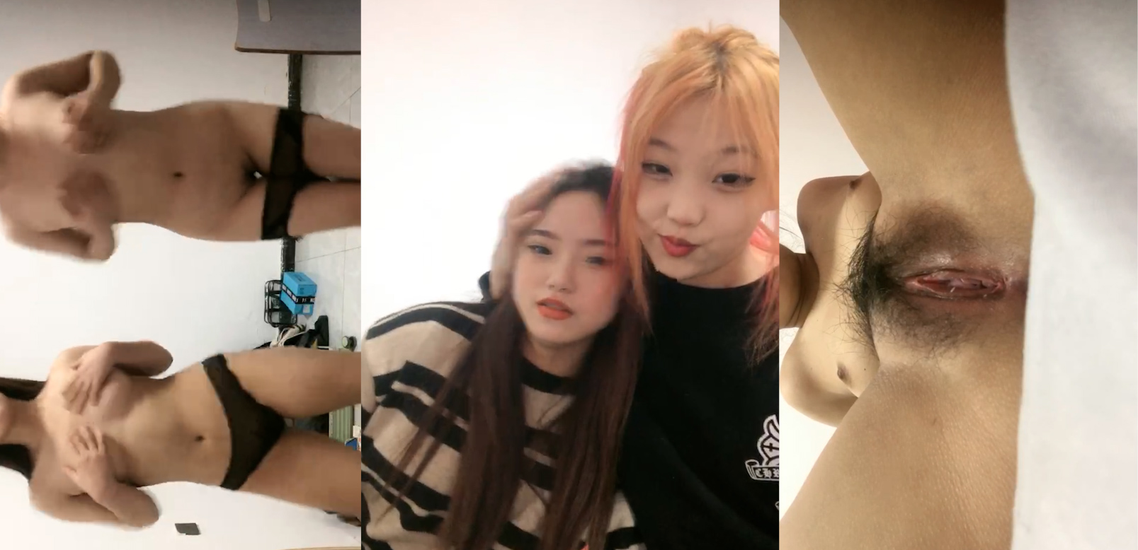 新人下海！两个漂亮00后妹子！边跳边脱衣服,全裸扭腰摆臀,张开双腿特写小穴,双女轮流展示