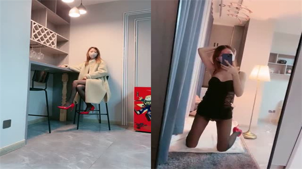 高跟黑丝苗窕骚母狗扣逼自慰勾引狼友操逼…