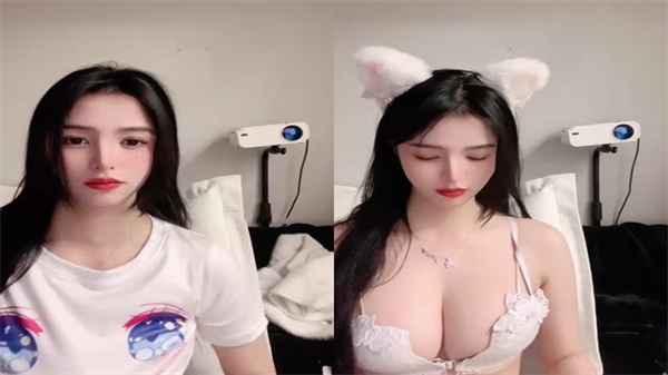绿播下海阿奈奈,超美网红脸,猫耳朵,露奶露逼