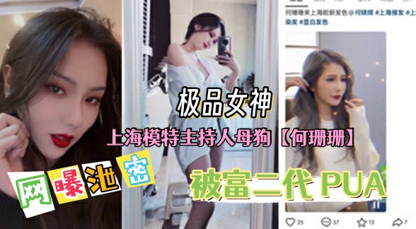 【网曝泄密】极品女神上海模特主持人母狗【何珊珊】被富二代 PUA