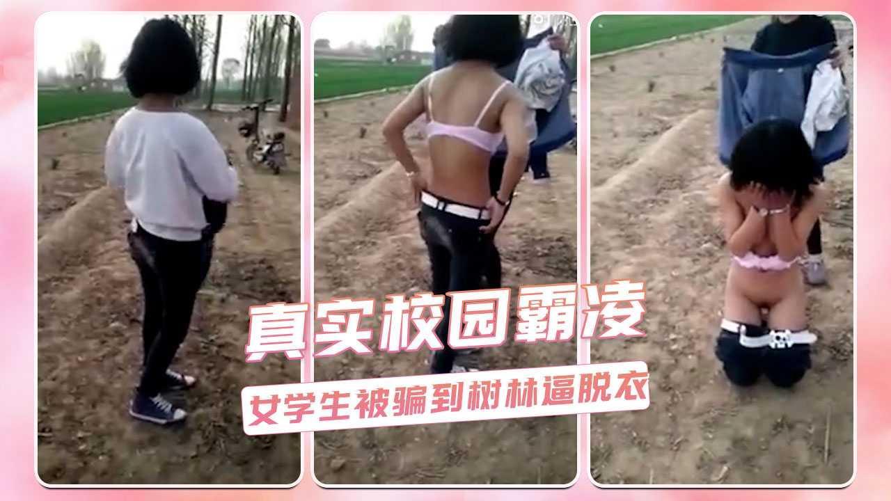 真实校园霸凌  女学生被骗到树林逼脱衣