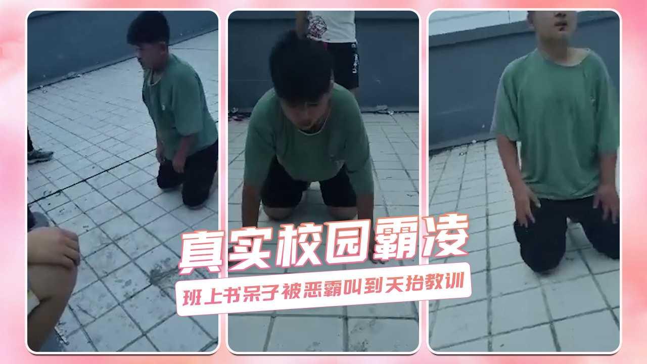 真实校园霸凌 班上书呆子被恶霸叫到天抬教训