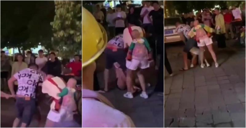 【抓奸】原配背娃怒抓第三者