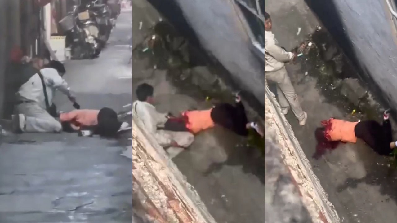 钝刀割头 血流一地！23日潮州潮安杀人事件高清现场抓拍 白衣男子真的太狠了