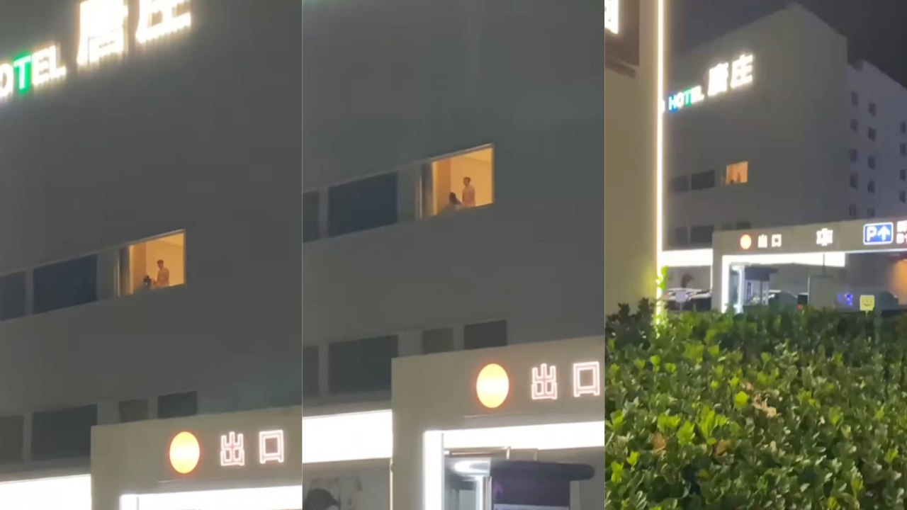 山东淄博唐庄洗浴中心 好瓜友开灯对着窗户操逼 激烈战况看得一清二楚