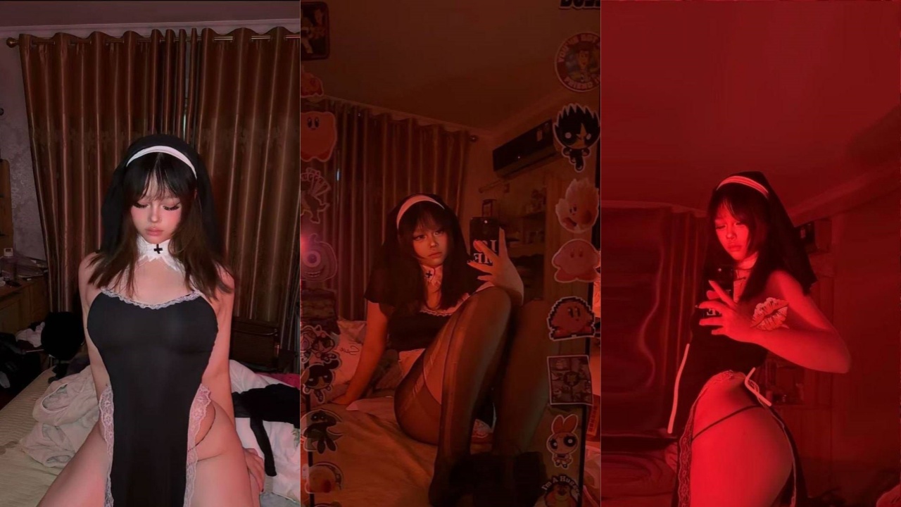 陕西反差婊【王梓芮】泄密,欧美妆cos修女自慰插穴，异域风情拉满极度诱惑淫荡！