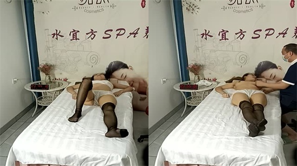 黑丝苗窕贫乳少妇做SPA让色狼技师强行啪啪…