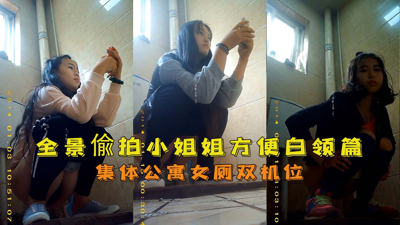集体公寓女厕双机位全景偸拍小姐姐方便白领篇『360影视』