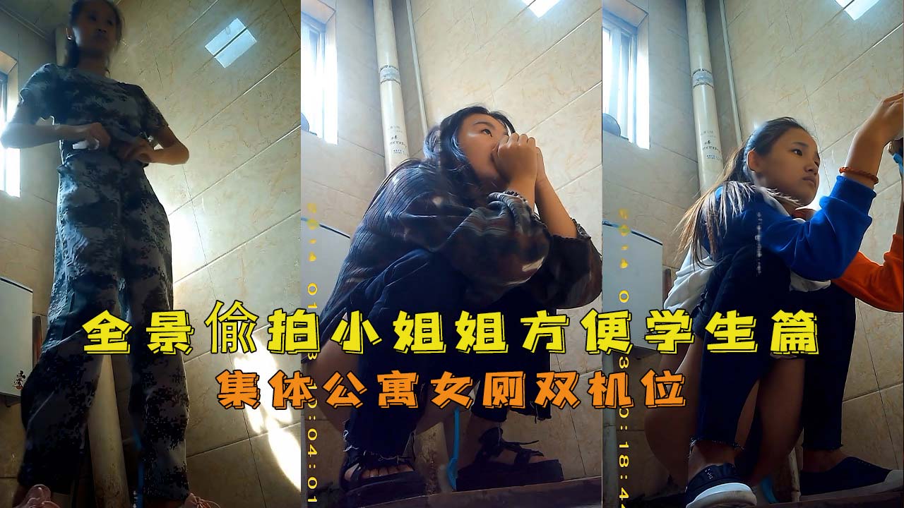 集体公寓女厕双机位全景偸拍小姐姐方便学生篇『360影视』