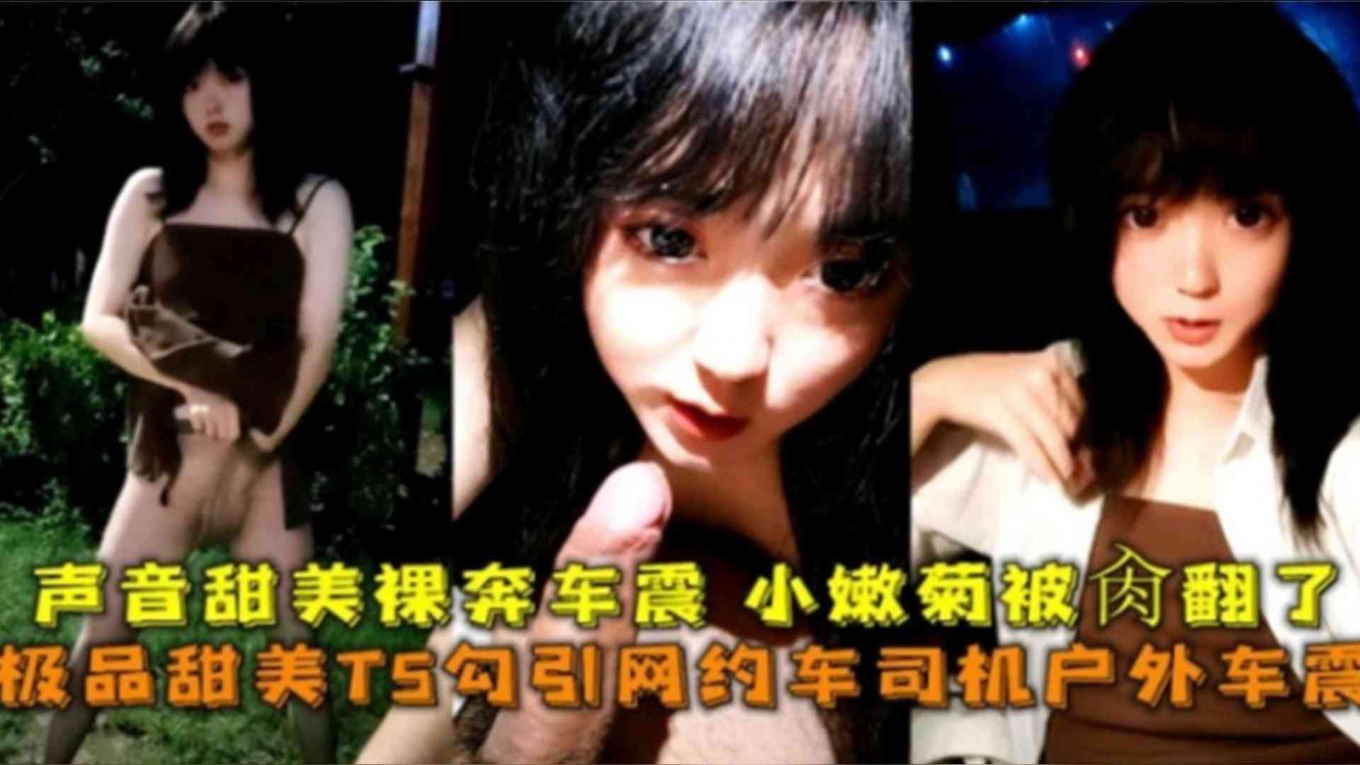 极品甜美TS勾引网约车司机户外车震，声音甜美裸奔车震小嫩菊花直接被操翻了-精品力荐
