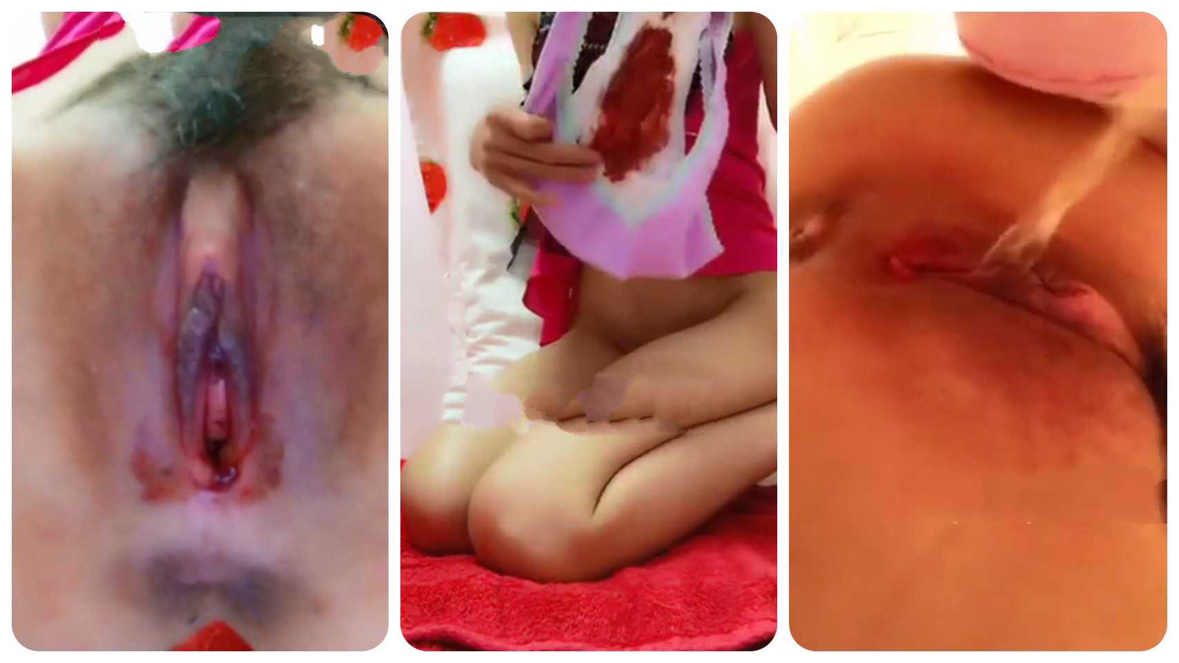 超重口月经特写，经血尿尿-变态